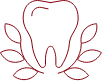 Tooth with garland icon