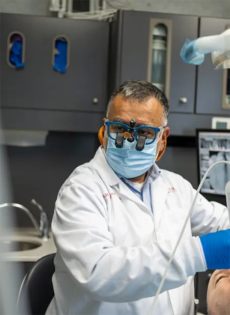 Dentist capturing intraoral images