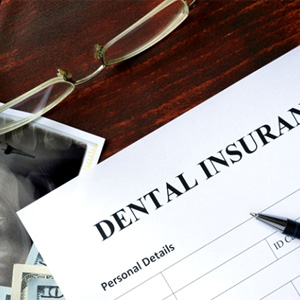 dental insurance form on table